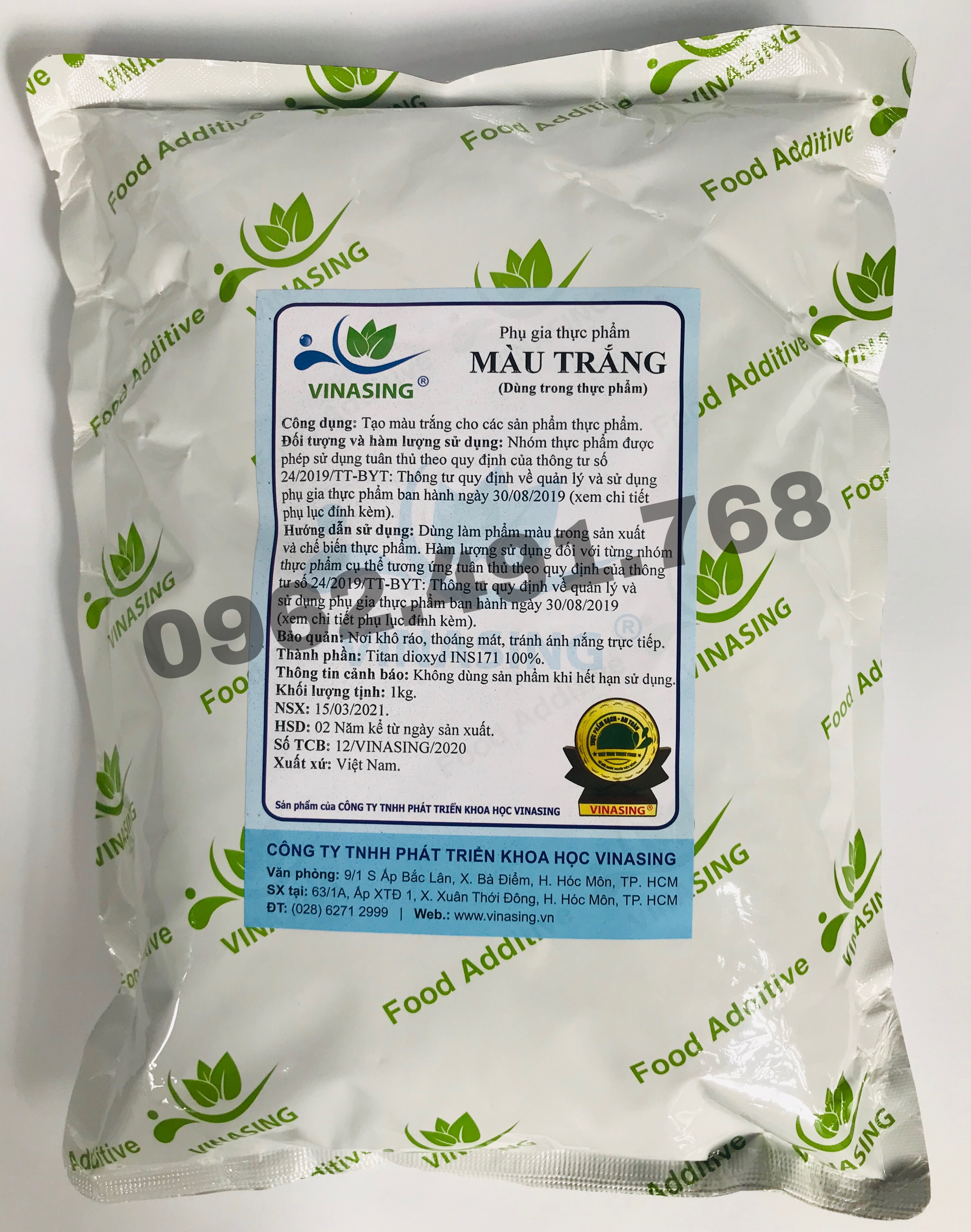 Phụ gia tạo màu trắng cho giò chả