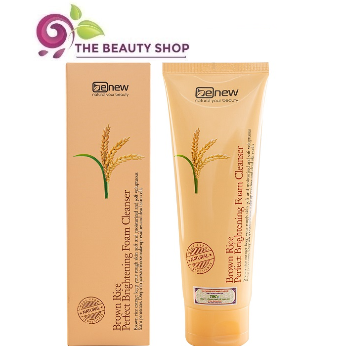 Sữa rửa mặt sáng da gạo - benew brown rice brightening