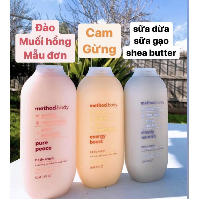 Sữa tắm organic method body