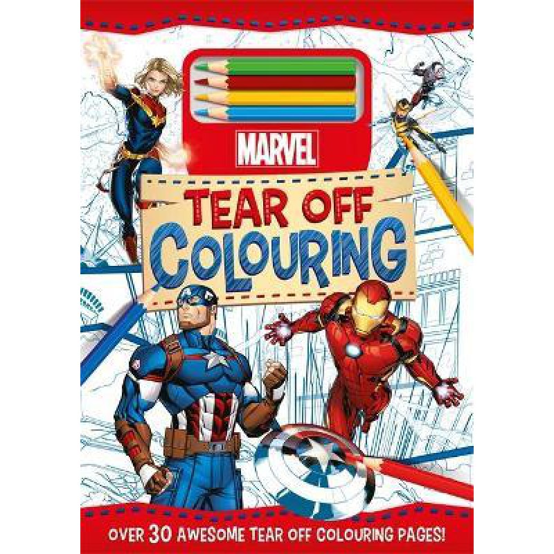 Sách tô màu cho bé marvel: tear off colouring - bookmedi