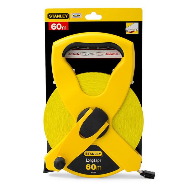 Thước dây sợi thủy tinh, hộp nhựa abs 200ft/60m stanley 34-795