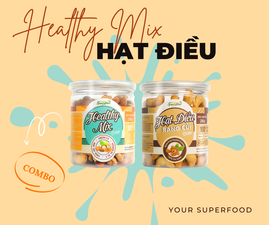 Combo healthy mix & nhân hạt điều