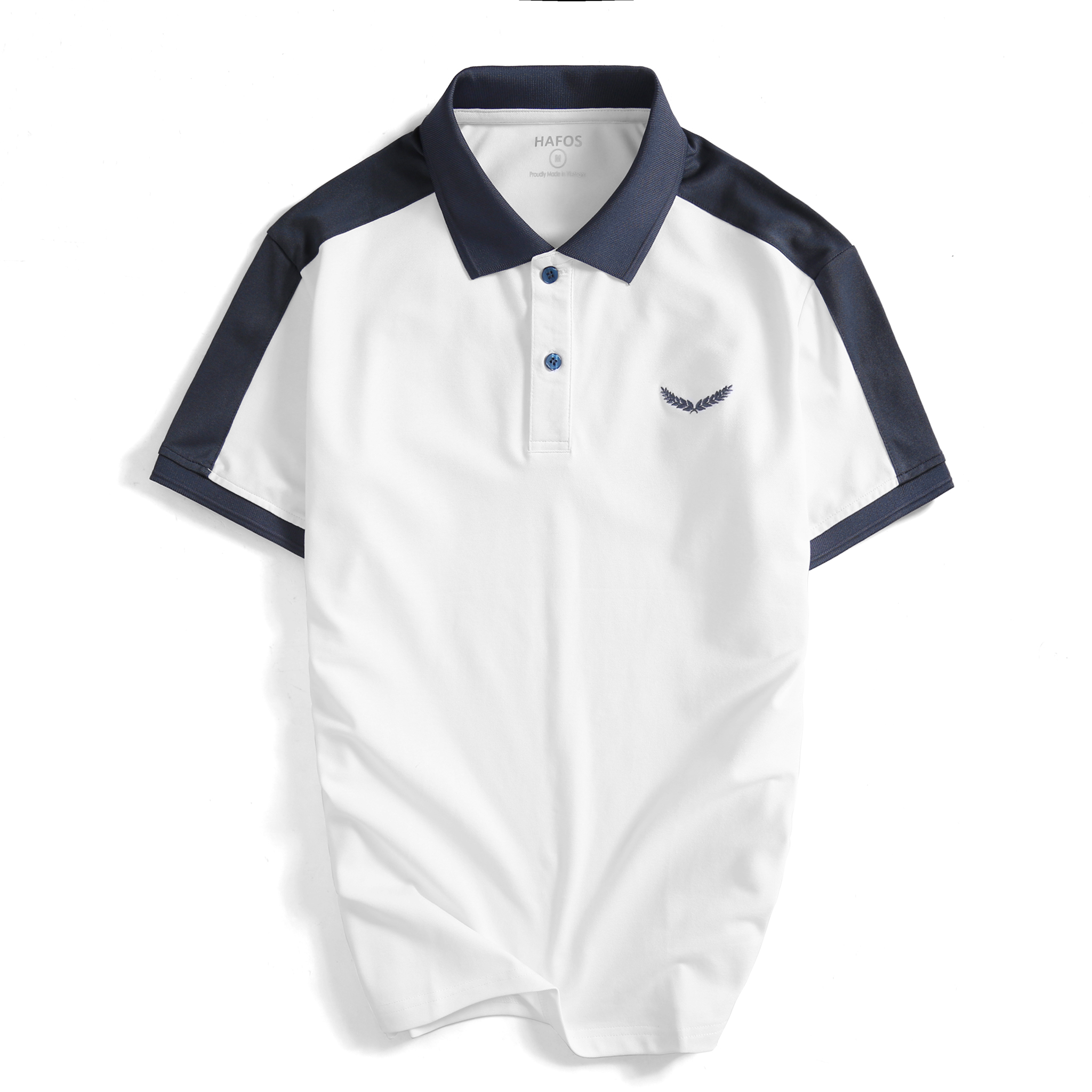 Áo polo nam hafos leafy, vải cá sấu cotton cao cấp, chuẩn form