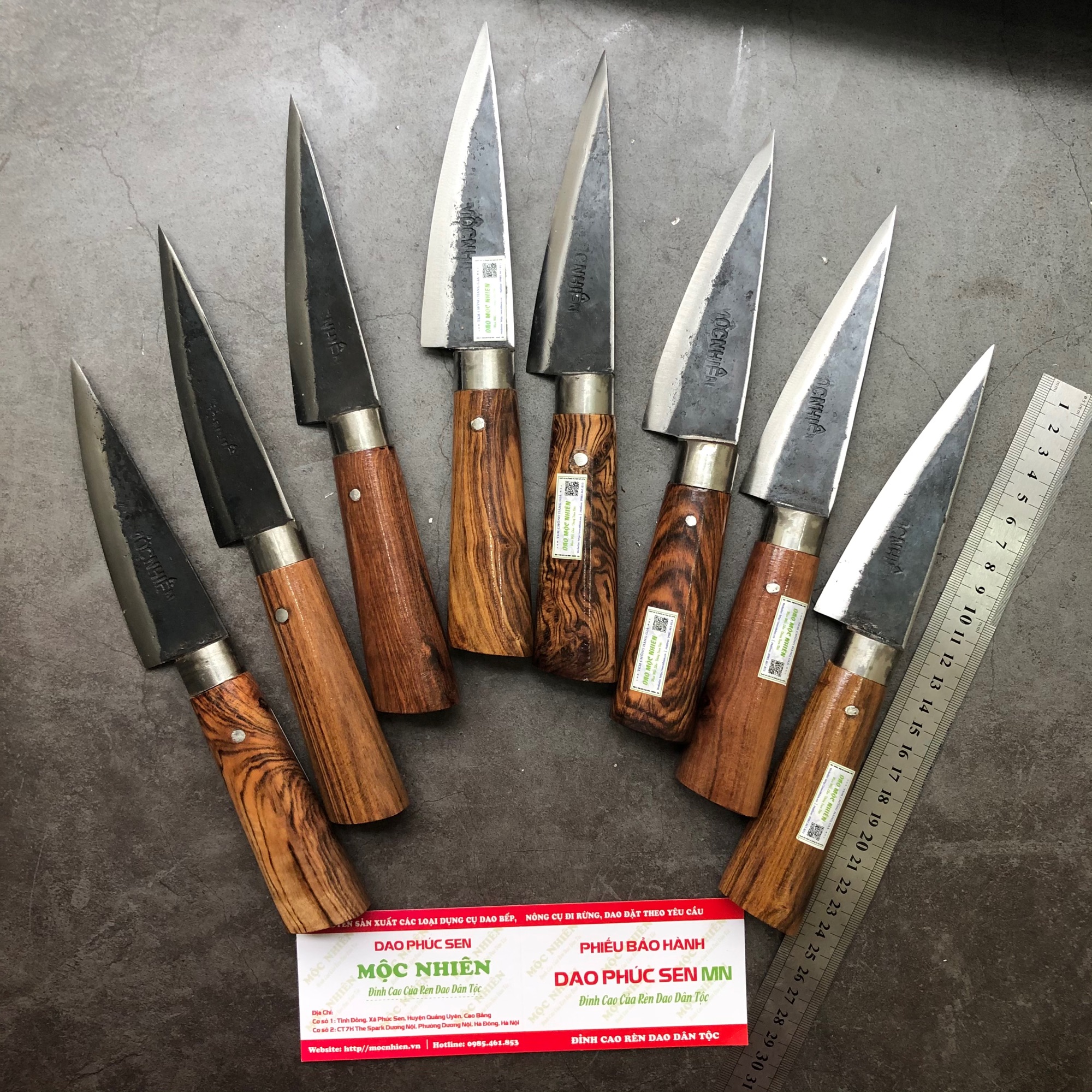 Dao gọt hoa quả, bóc hành tỏi, làm bếp đa năng rèn thủ công nhiệt luyện từ xưởng dao phúc sen mộc nhiên