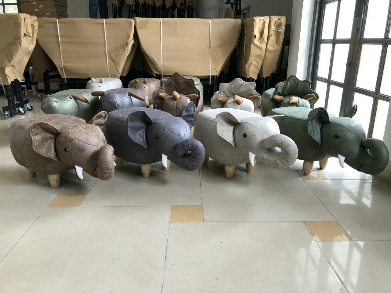 Đôn ghế hình thú đáng yêu size lớn loại 1