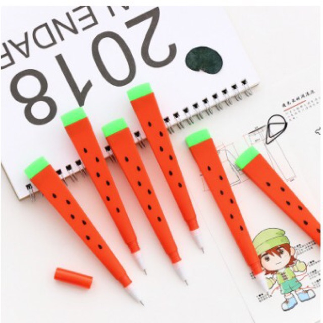 Bút dưa hấu mực nước sáng tạo 1 cây - Bút mực nước hình dưa hấu hoạt hình độc đáo B2022