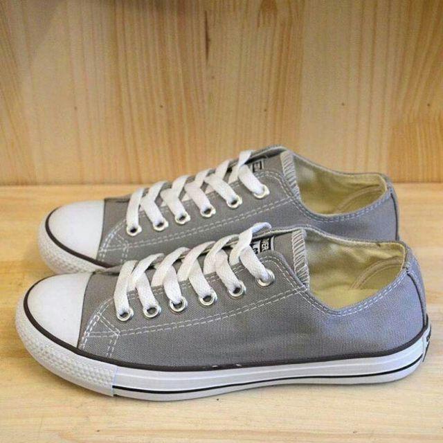 Giầy Converse Classic VNXK xám trắng thấp cổ Full size Nam Nữ