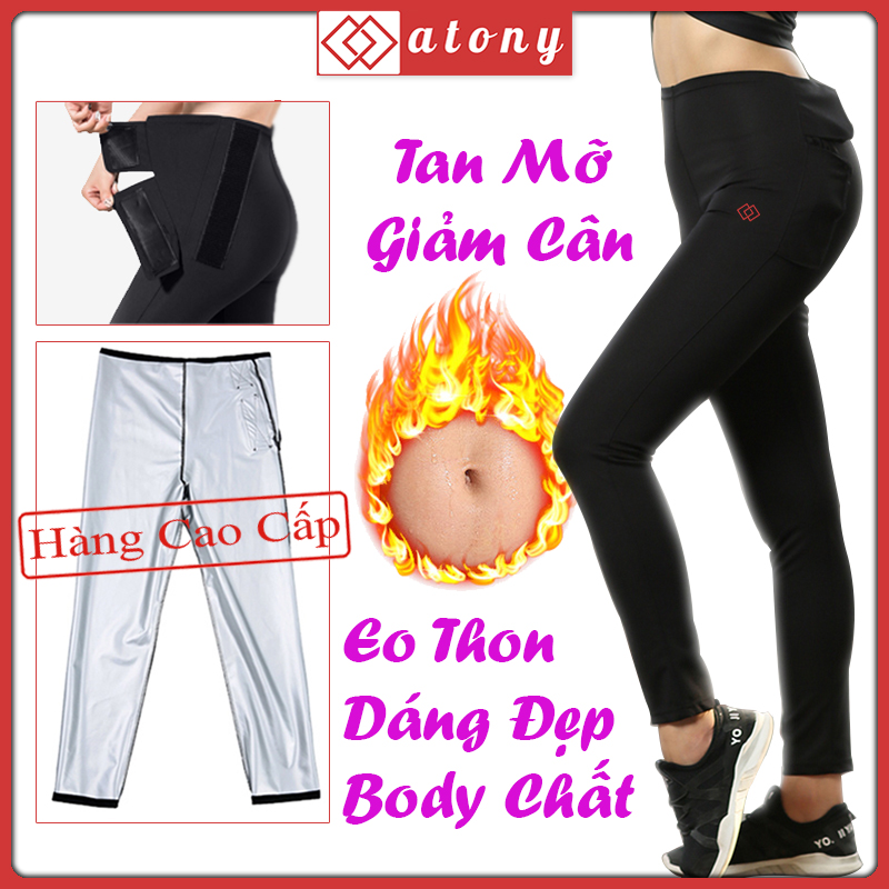 Quần Sinh Nhiệt Giảm Mỡ Bụng ATONY, Tăng Tốc Đổ Mồ Hôi, Tráng Nano Bạc Nhật Bản, Hỗ Trợ Giảm Cân Hiệu Quả