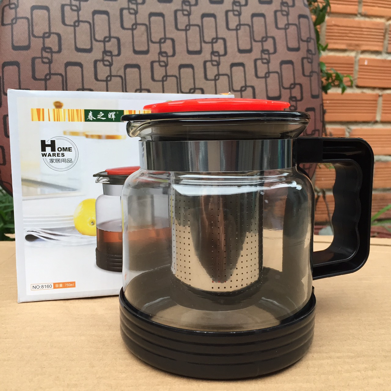 Ấm pha trà và cafe đầu lọc inox 750ml nhỏ gọn - bình pha trà có lõi lọc - bình lọc trà -bình pha trà và cà phê