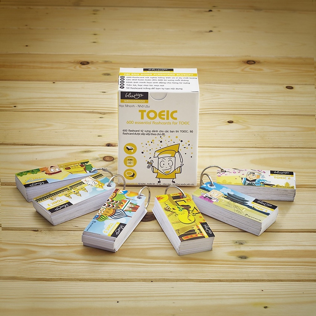 Hộp blueup toeic 600 essential flashcards for toeic - toeic 600 từ