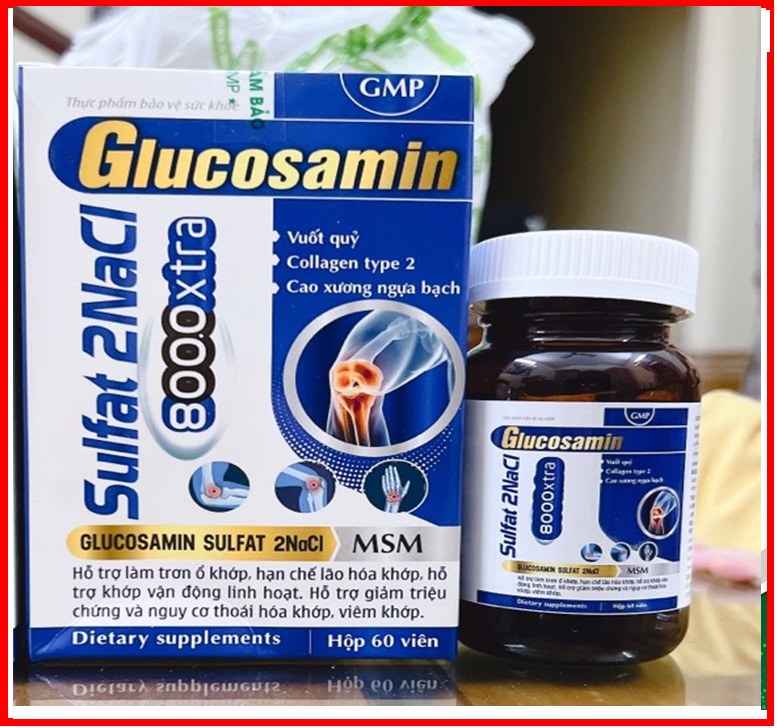 Viên uống bổ xương khớp Glucosamin Gold 8000 Extra Giảm đau nhức mỏi xương