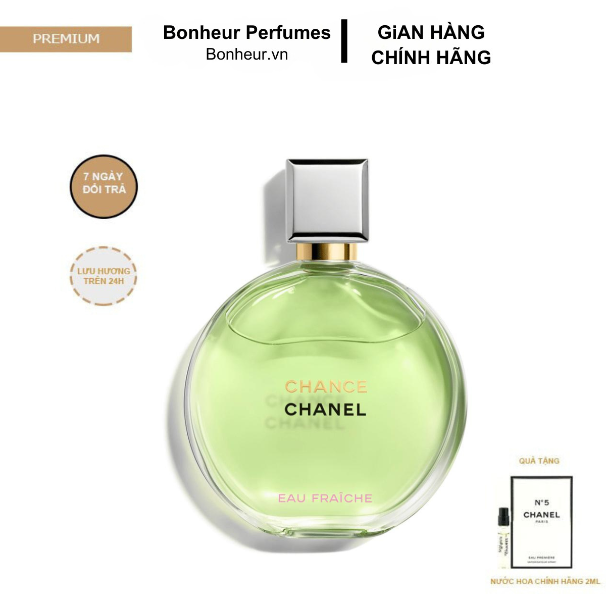 Nước hoa chanei, nước hoa chanei chance eau fraiche 100ml, lưu hương 24h
