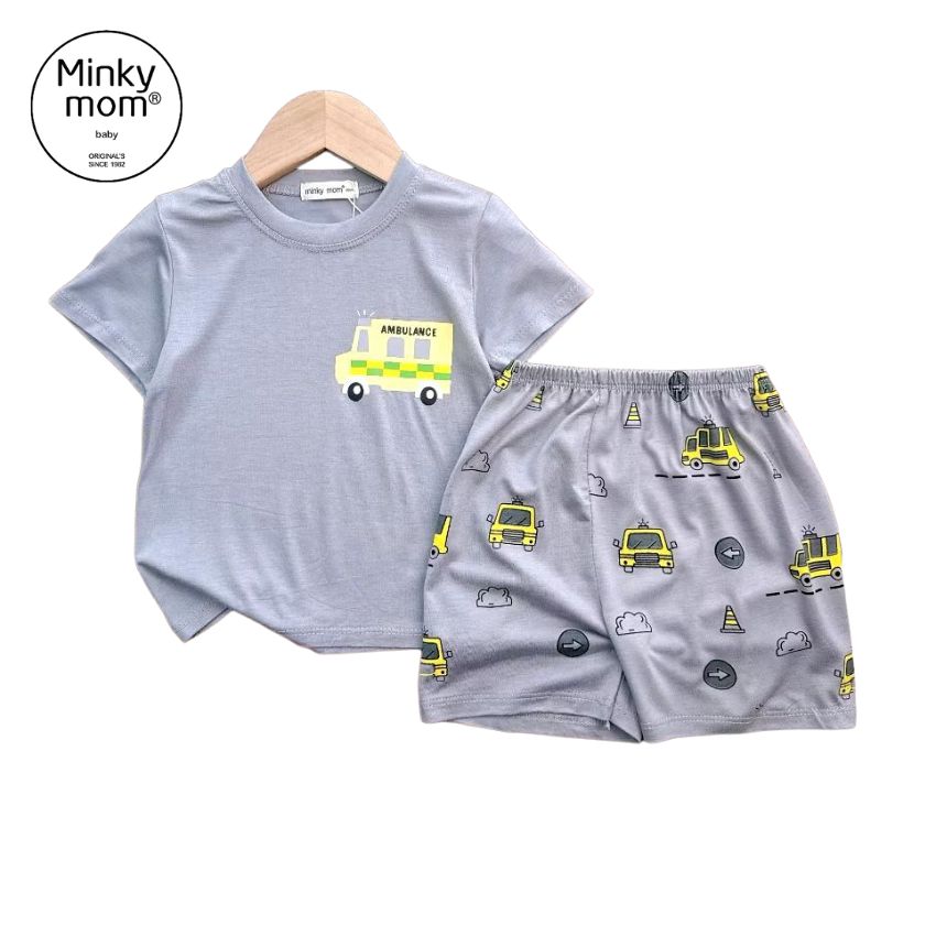 Minky Mom Cold Elastic Sleeveless Set with Car Print for Boys 7-28 kg Tn-In215 - 3