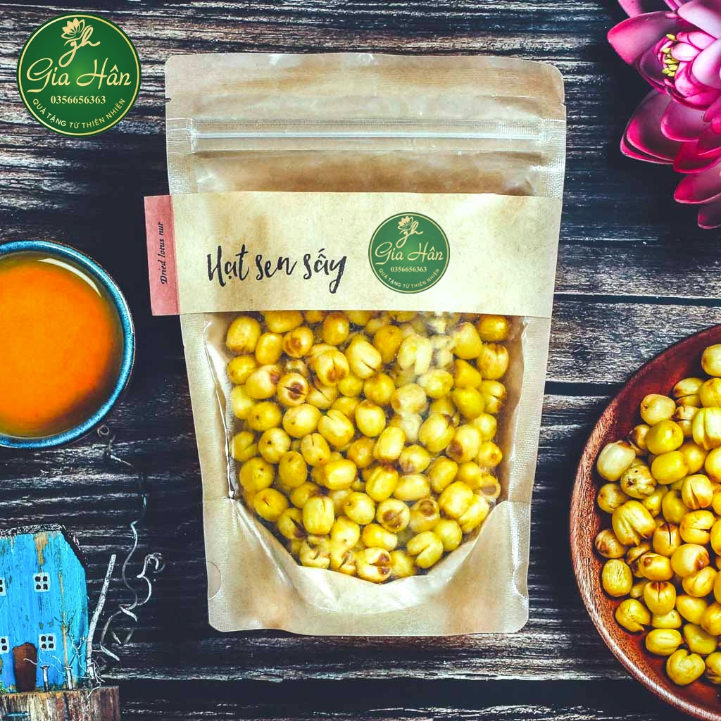 Hạt sen sấy khô loại 1 chính hãng "gia hân" thơm ngon loại 1, nguyên liệu nấu chè làm mứt hạt sen