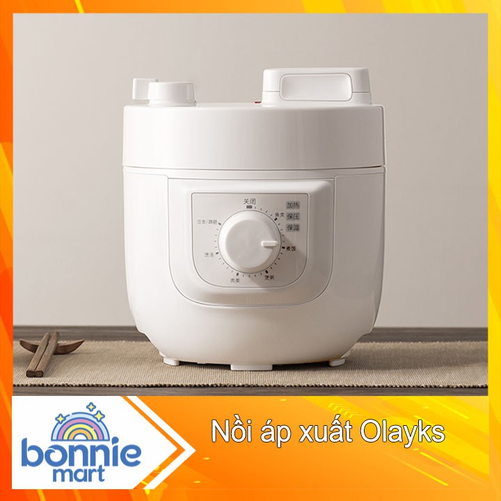 nồi áp suất điện gia đình nồi áp suất mini nhỏ 2L lít nồi cơm điện 1-2-3 người Olayks xuất khẩu sang nhật bản chính gốc