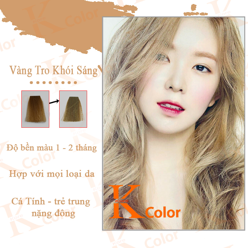 Thuốc nhuộm tóc màu VÀNG TRO KHÓI SÁNG kcolor