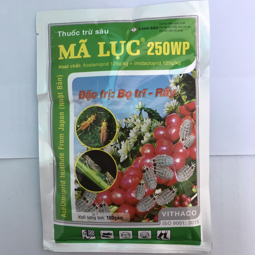 Thuốc trừ rệp sáp Mã lục 250WP 2 hoạt chất mạnh, lưu dẫn trừ rầy, rệp, bọ trĩ, rầy nâu hòa 150-200 lít nước