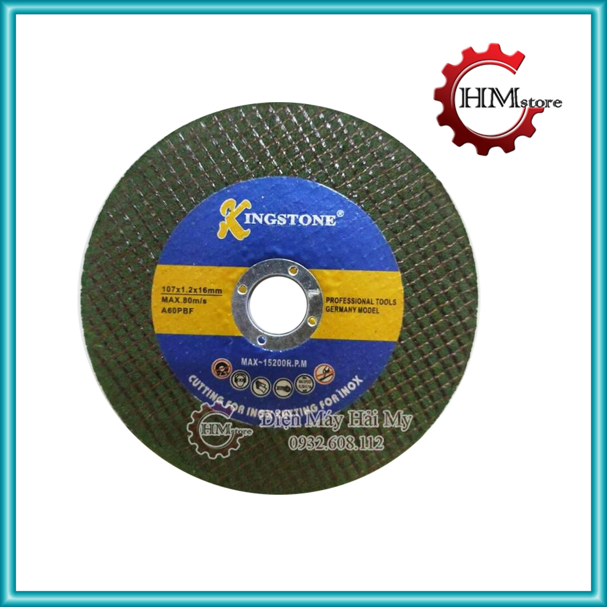 25 viên đá cắt sắt 100mm Kingstone - Đá cắt sắt 100 loại tốt, lưỡi cắt sắt, đĩa cắt sắt - dày 1.2mm, xuất xứ đài loan - HẢI MY STORE