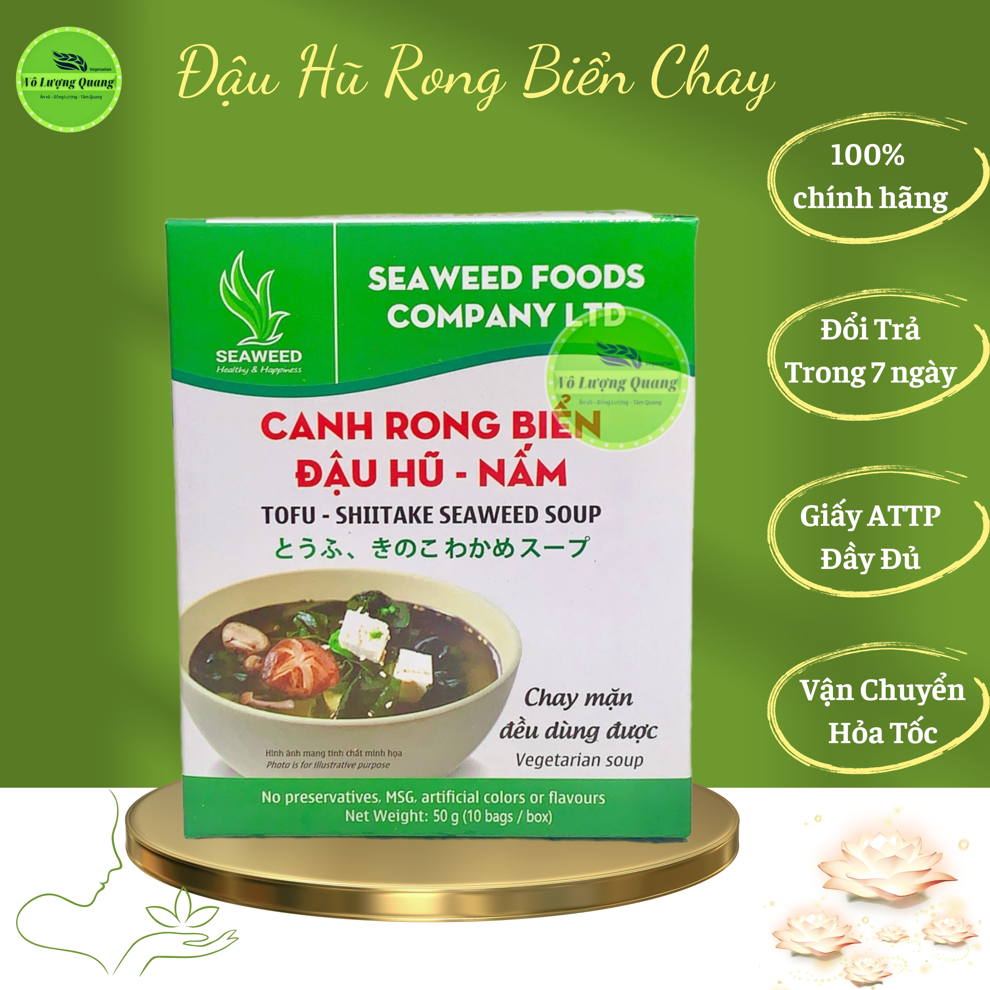 Canh rong biển đậu hũ chay Vô Lượng Quang cao cấp