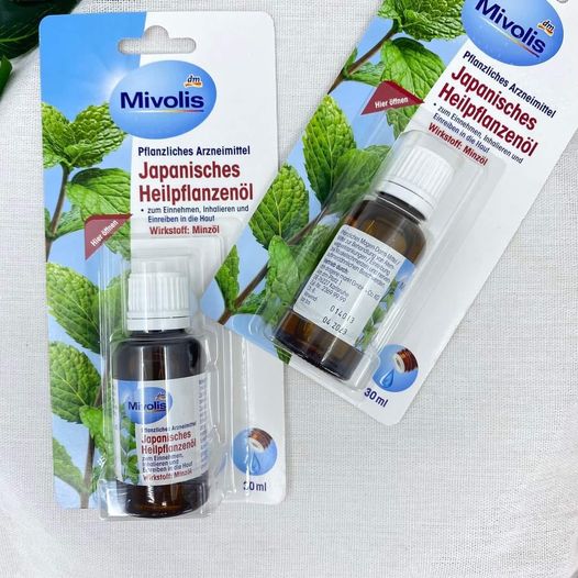 Tinh dầu thảo dược- tinh dầu bạc hà Mivolis Đức