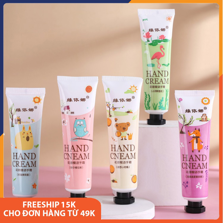 Kem dưỡng da tay Hand Cream giúp dưỡng ẩm, dưỡng trắng giúp da bị khô mềm mịn, trắng sáng, chống nhăn tay chân, thơm, cải thiện cho làn da bị nứt nẻ, giúp cho da căng bóng, nội địa Trung giá rẻ 30g Melystore SPU166
