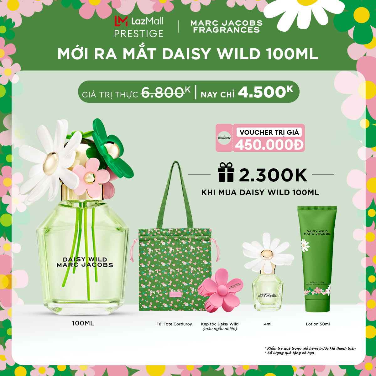 Nước hoa nữ marc jacobs daisy wild edp 100ml refillable