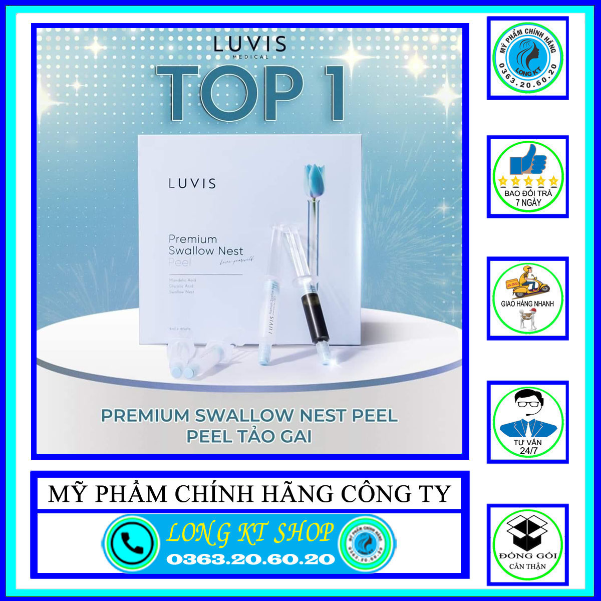 [LUVIS - THAY ĐỔI BÀ LÃO]TINH CHẤT TÁI TẠO DA - TÁI TẠO MỤN,THÂM,NÁM MẪU MỚI LUVIS"