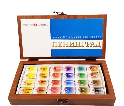 Màu nước leningrad - kèm hộp gỗ