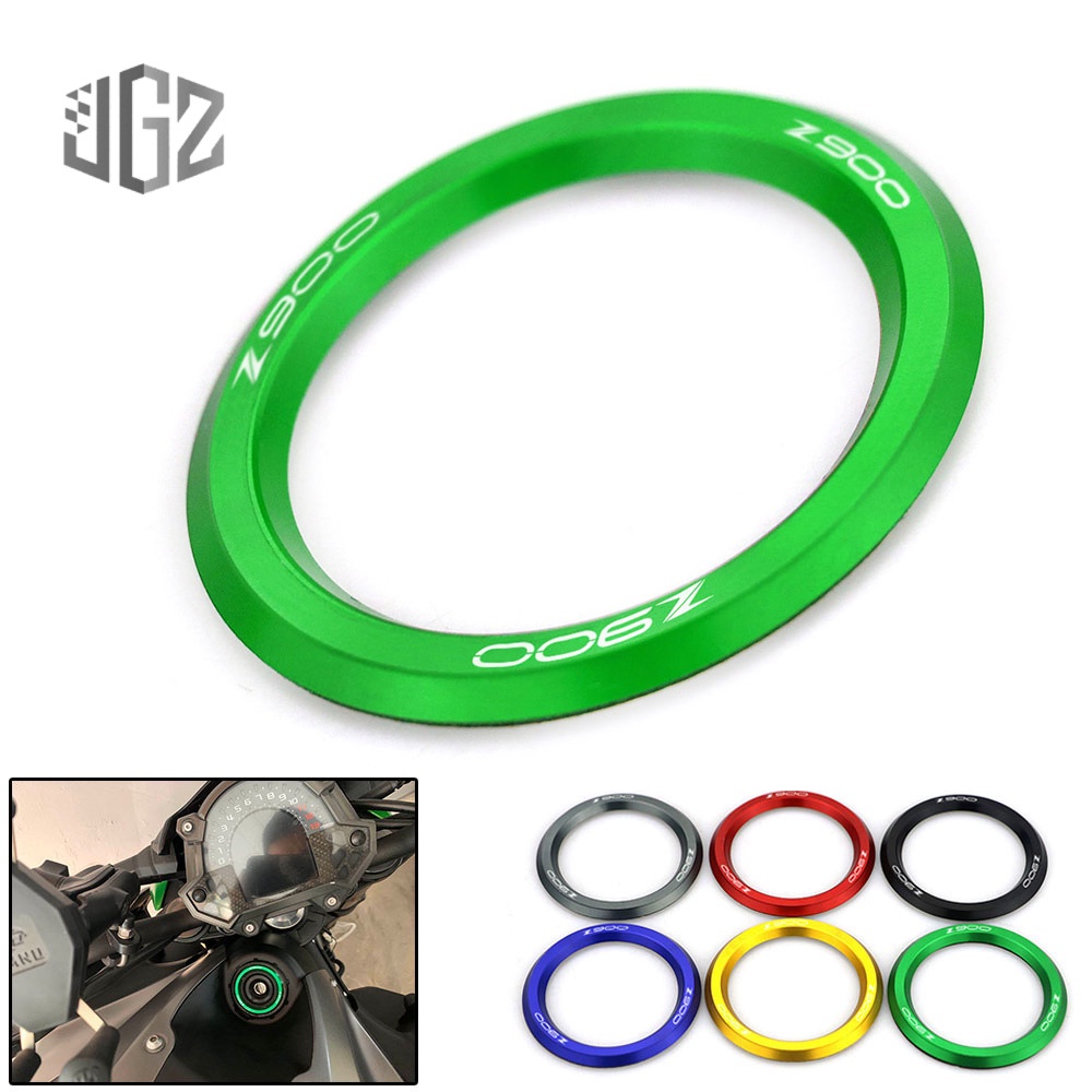 Cnc motorcycle ignition key switch ring cap big circle modified accessory for kawasaki z900 z900rs 2017 2018 2019 2020