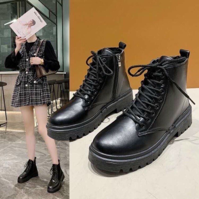 Có sẵn boot đen ullzang -bốt nữ 1