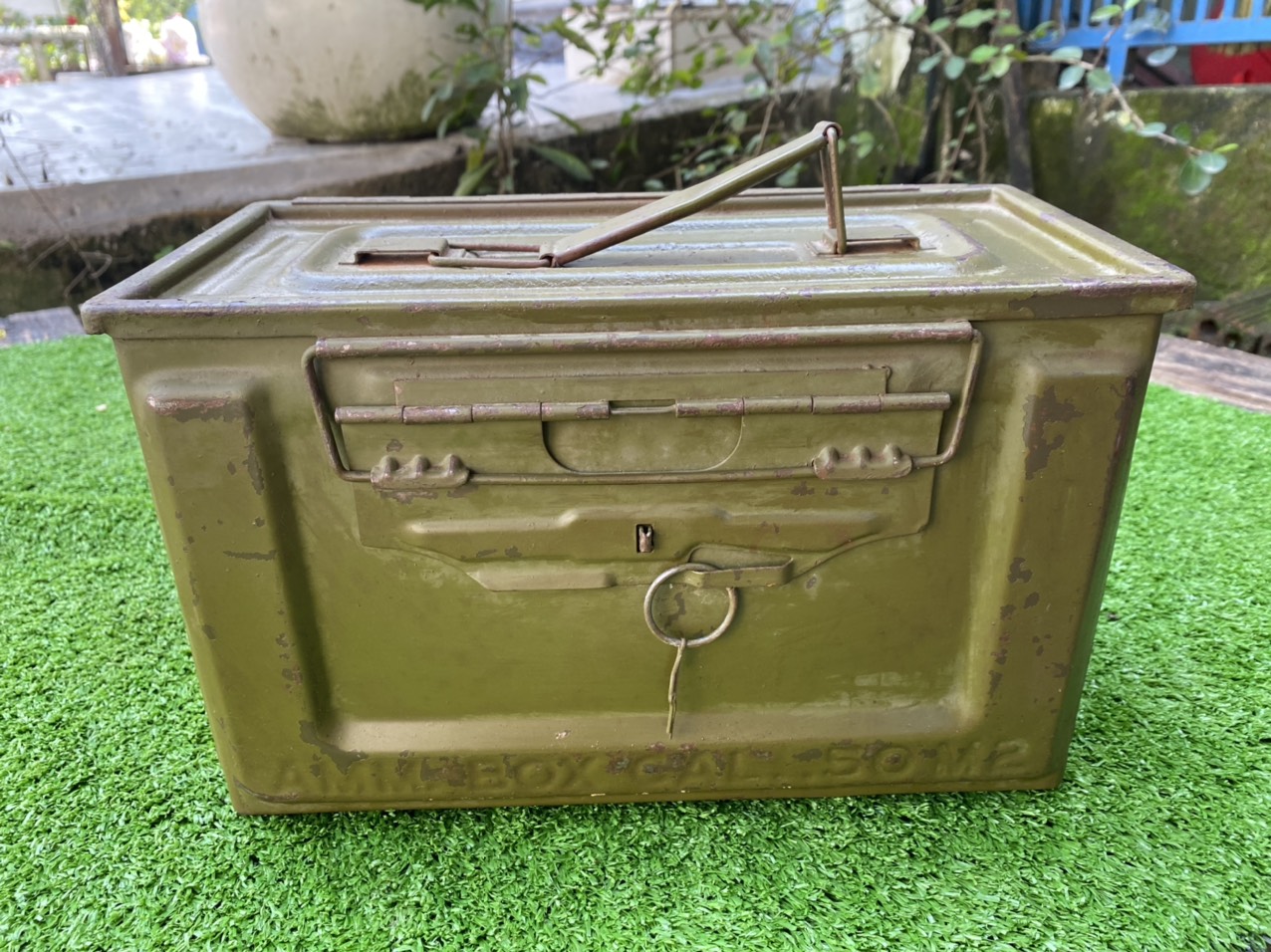 Thùng 50 cal, thùng 7 lít Mỹ nắp ngang, metal box