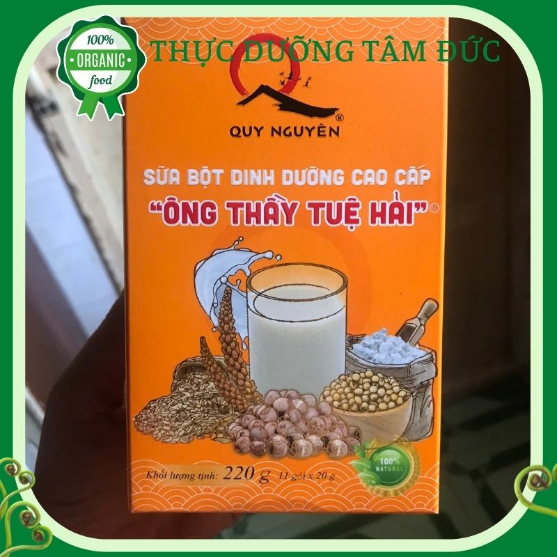 Sữa bột dinh dưỡng cao cấp Ông thầy Tuệ Hải hộp 11 gói 220g - chùa Long Hương