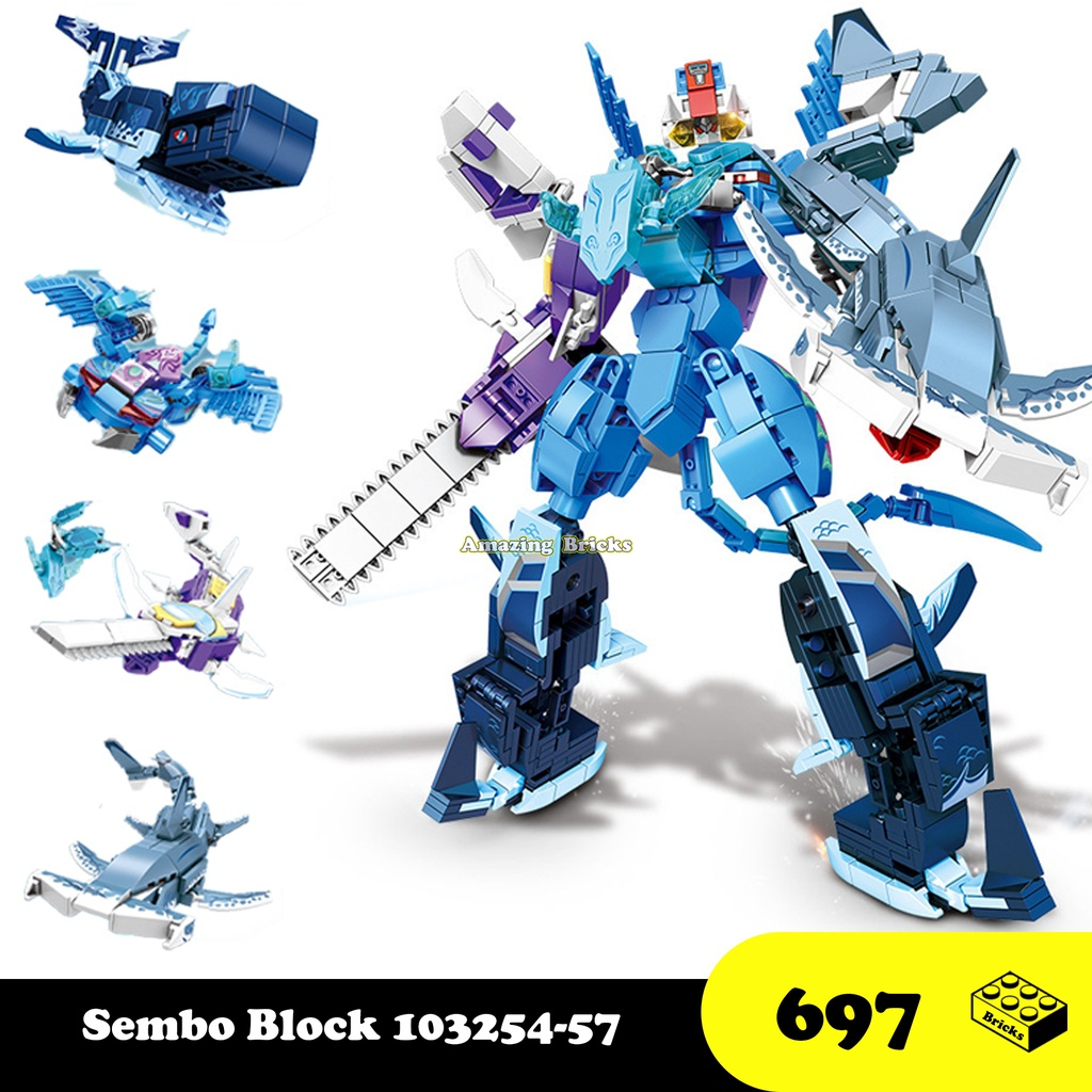 Đồ chơi Lắp ráp Robot biển cả Sembo Block 103254