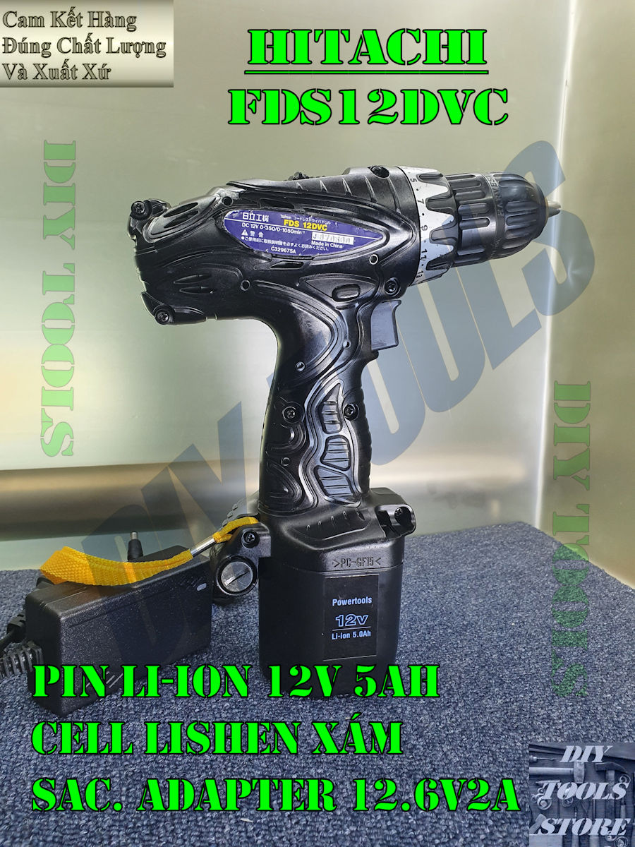 Máy khoan pin Nội Địa Nhật HiTaChi FDS 12 DCV, 5AH : Nguyên Zin, Mới Trên 90%, Hoạt Động Ổn Định Full Chức Năng (Máy khoan cầm tay)(Máy Khoan Pin Nội Địa) (DIY TOOLS)