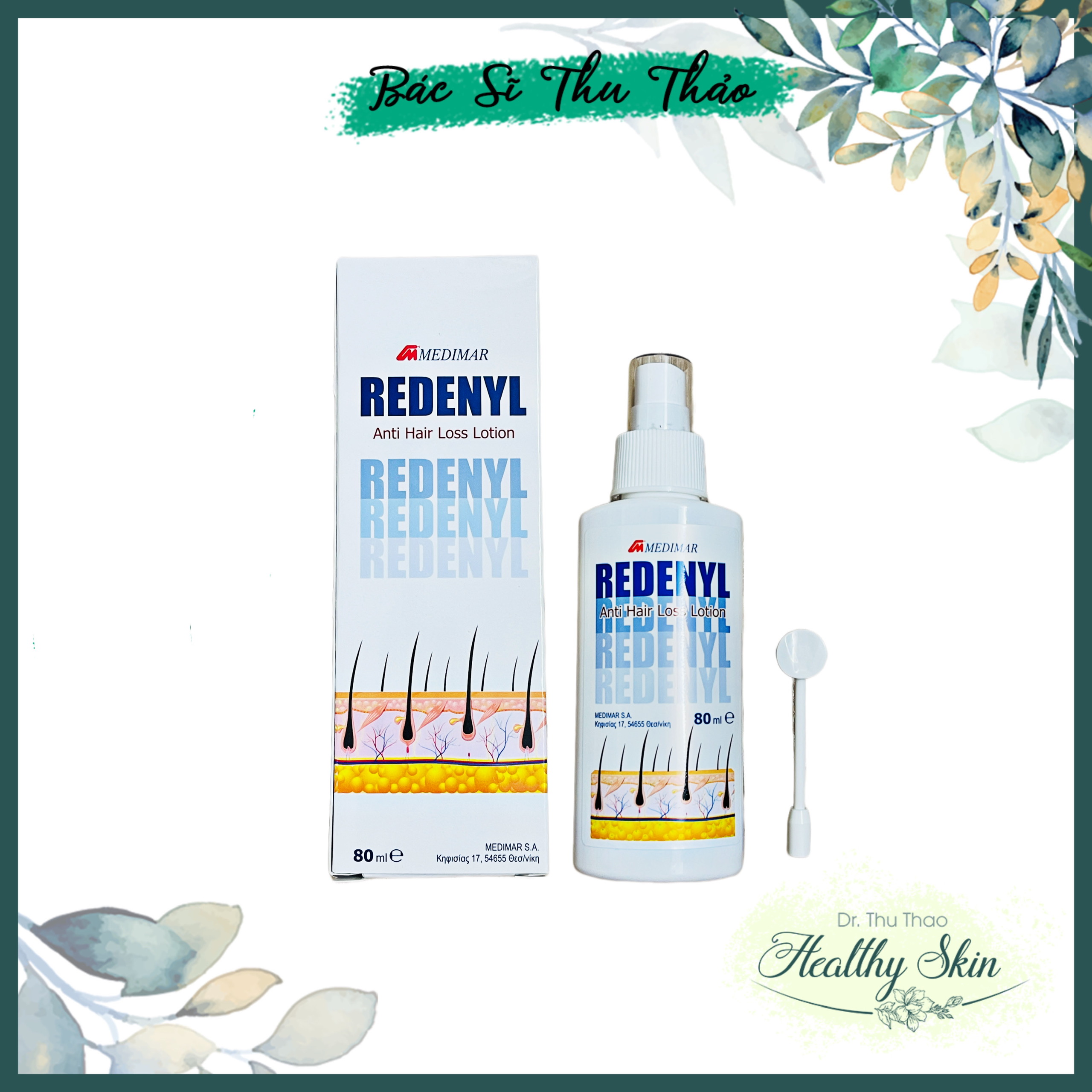 [80mL] Xịt dưỡng tóc Redenyl Anti Hair Loss Lotion giúp chắc khỏe, kích thích mọc tóc