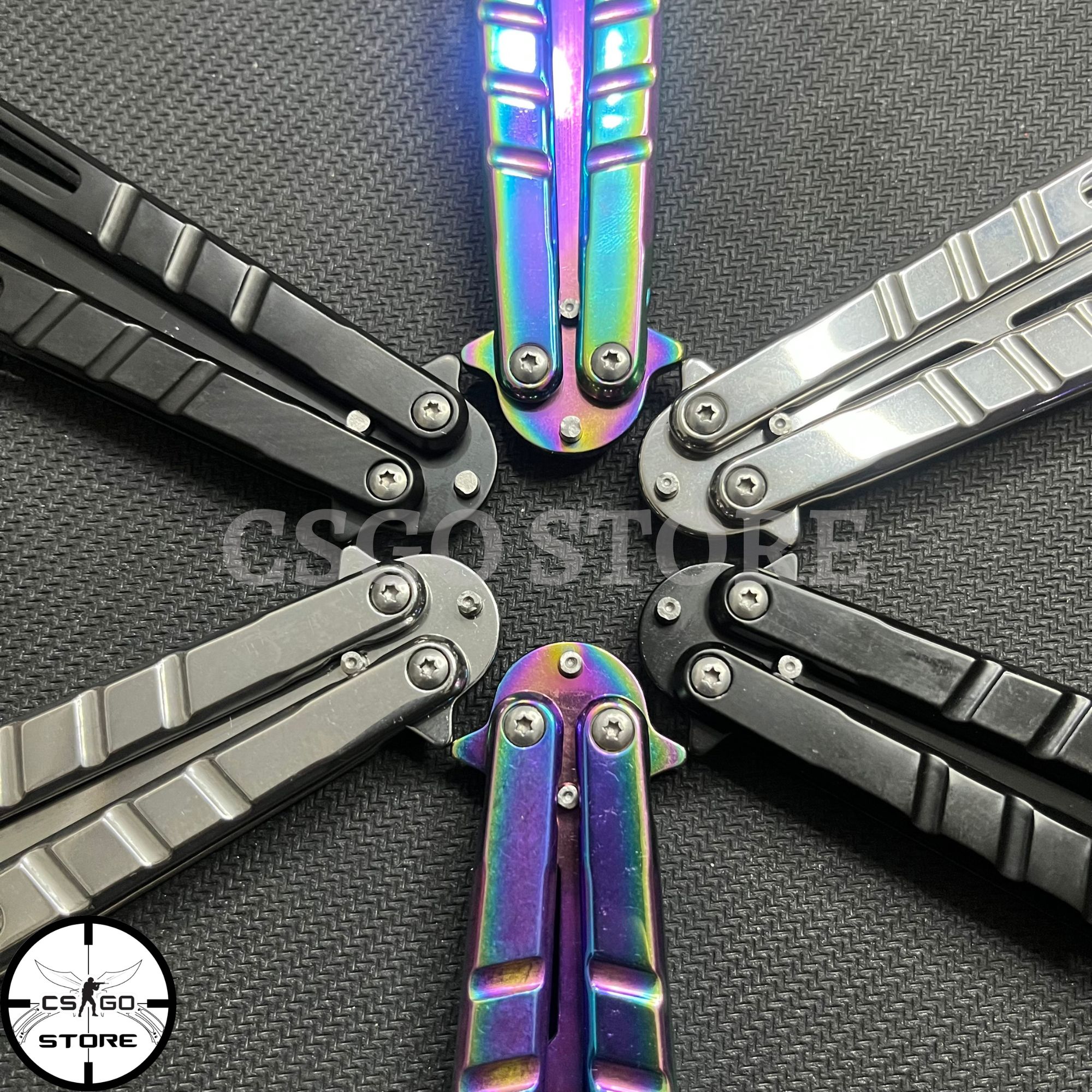 Dụng cụ tập tay cán ghép AB cao cấp tặng kèm túi đựng balisong tại Csgo Store