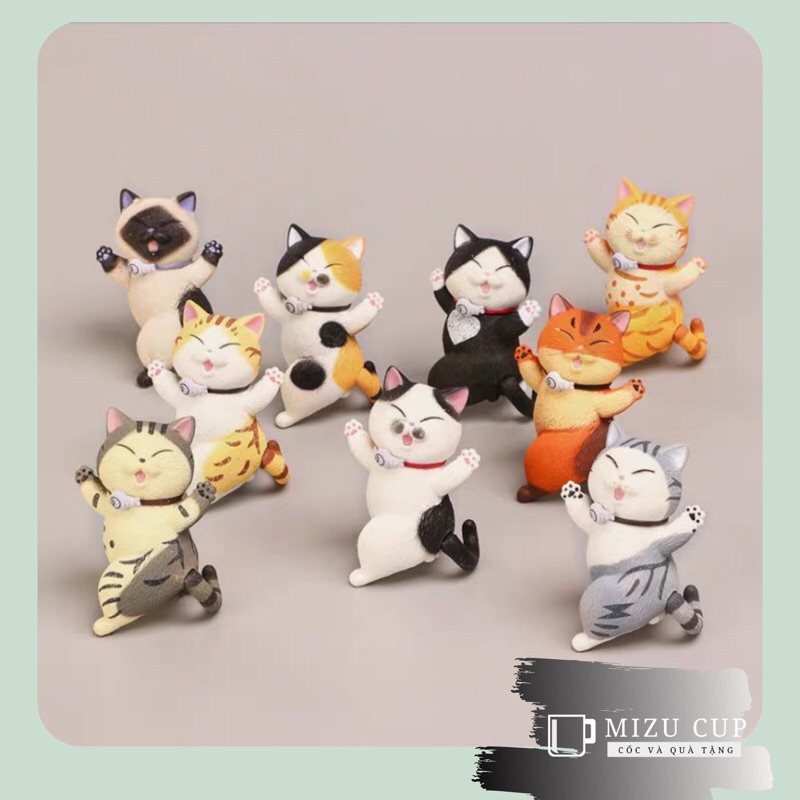 Tượng mèo biểu cảm ú oà dễ thương
