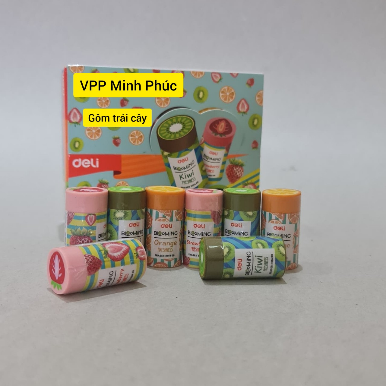 Gôm Tẩy Dẻo Hình Trái Cây Deli, Dùng Trong Văn Phòng Học Sinh | VPP Minh Phúc