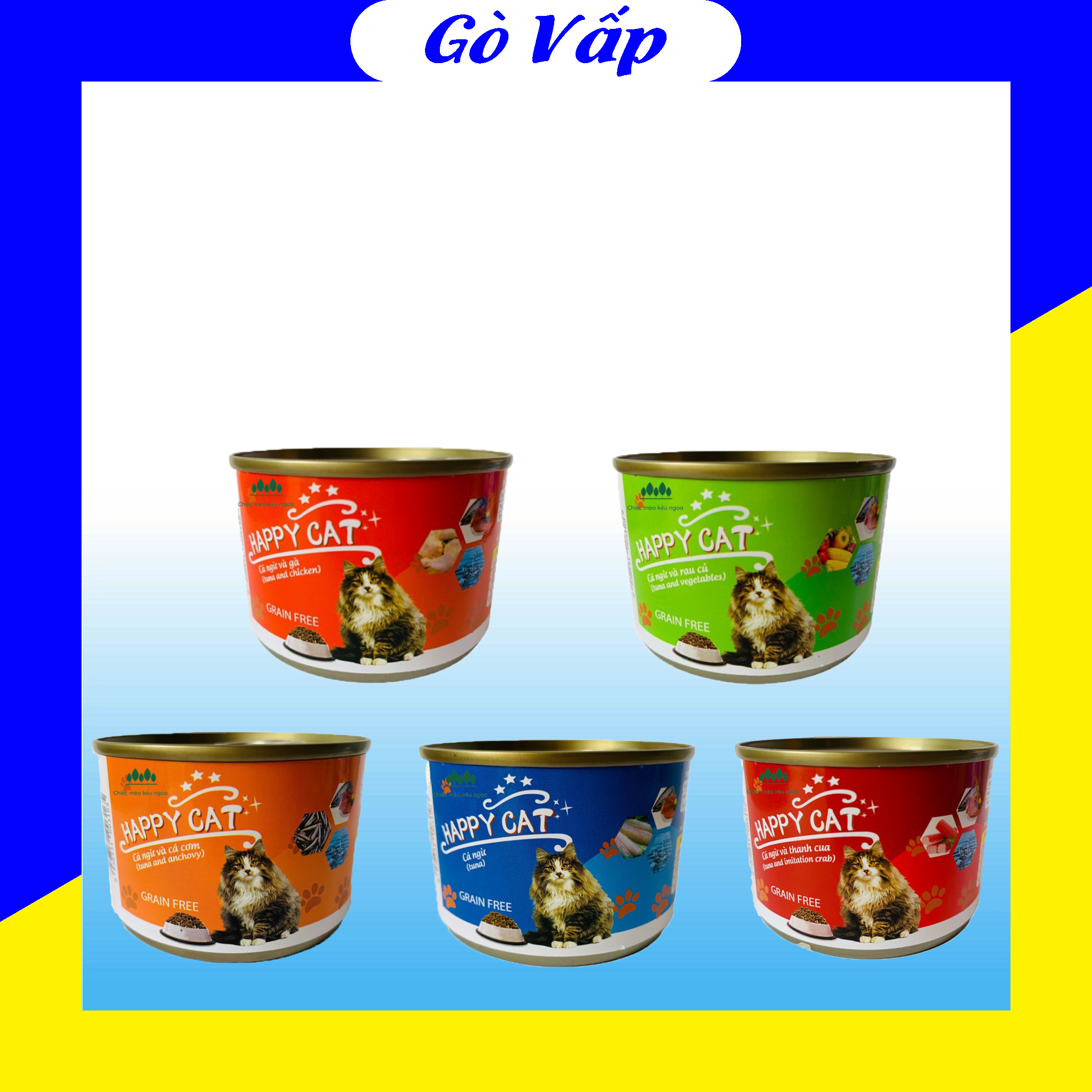 Pate happy cat - pate mèo lon 160g