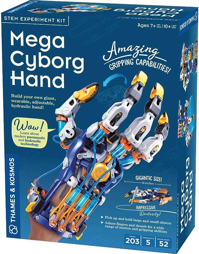 Thames & Kosmos Mega Cyborg Hand bộ kit chế tạo găng tay robot, găng tay cơ khí thí nghiệm STEM