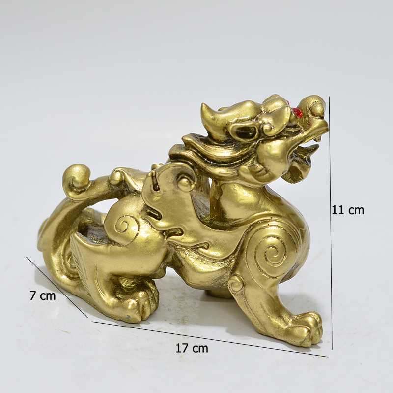 [HCM]Tỳ hưu đá màu đồng không đế