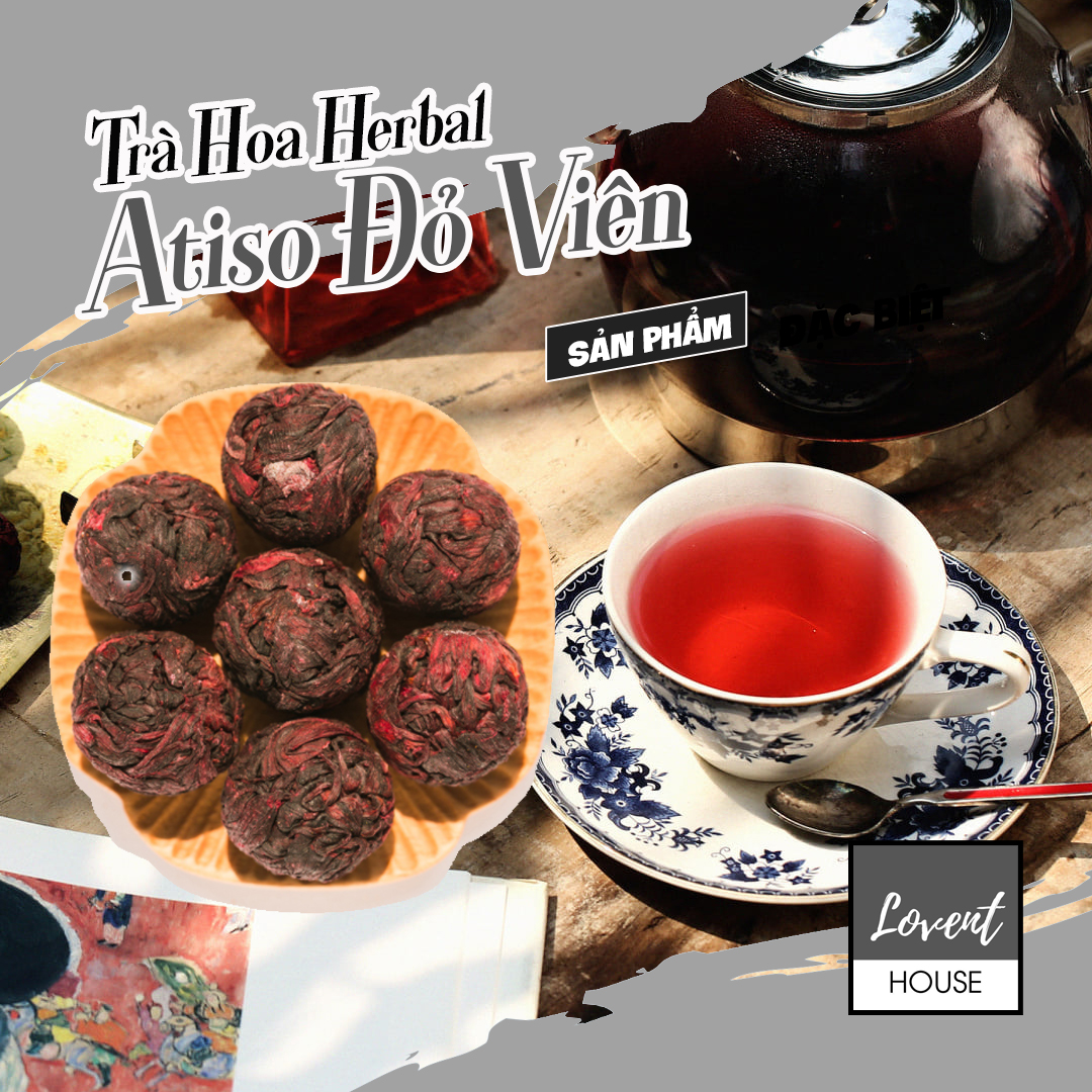 [Lovent House] Trà Hoa viên cao cấp - VÔ THƯỜNG HOA VIÊN - hoa ATISO ĐỎ HIBUSCUS- ngon chill hết xảy - 12k/1 viên