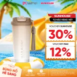 Bình giữ nhiệt Harmony 500ml Sunhouse KS-TU500HB/KS-TU500HW - Inox 304 an toàn - Nắp bật tiện lợi - Zoăng kín chống dò nước
