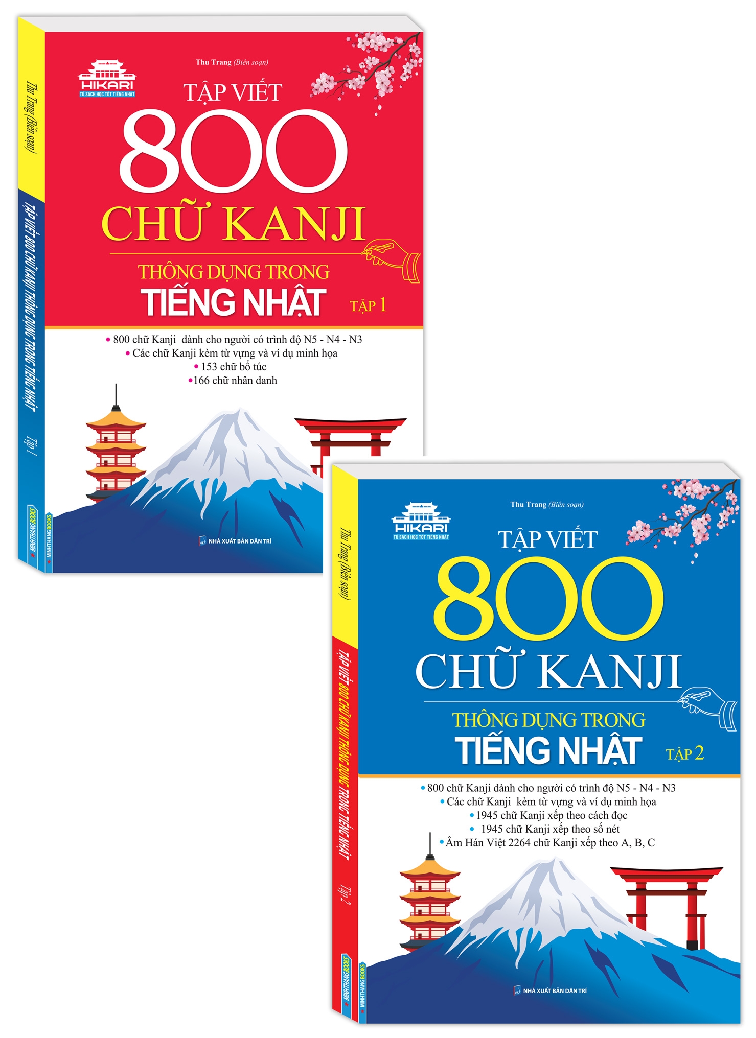 Fahasa - combo sách hay tập viết 800 chữ kanji thông dụng trong tiếng nhật