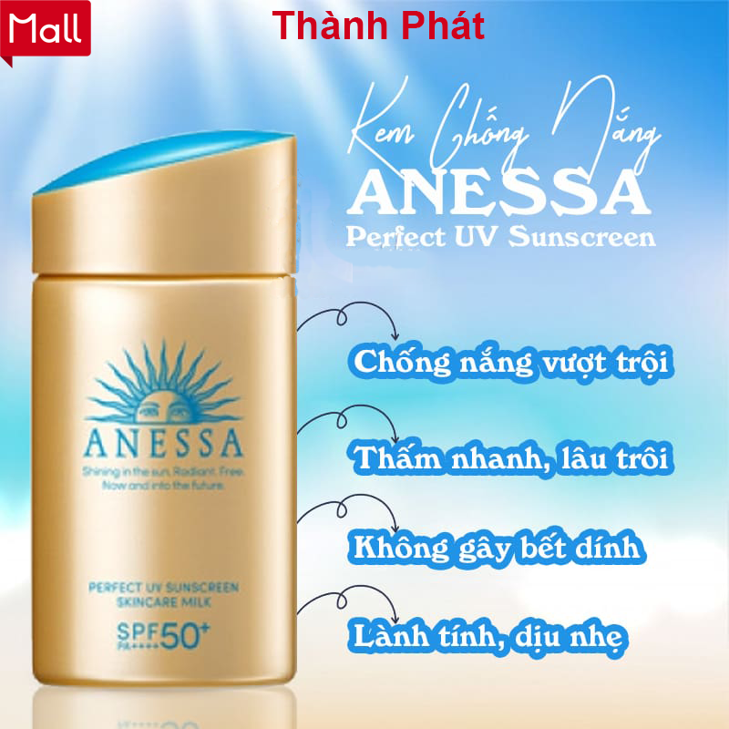Sữa chống nắng ansea dưỡng da kiềm dầu 60ml perfect uv sunscreen skincare spf50+