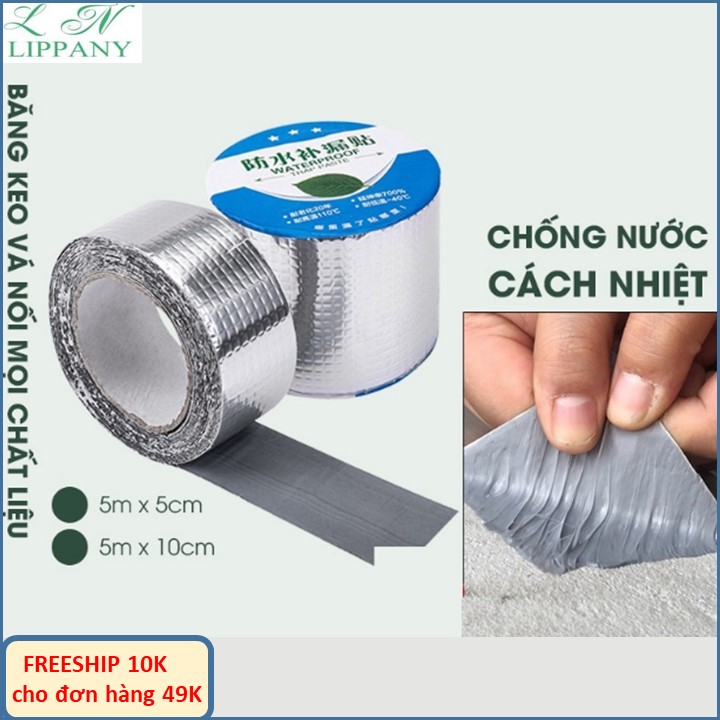 Cuộn băng keo chống thấm siêu dính, keo dán đa năng siêu dính, keo chống dột mái tôn, băng dính chống thấm nước, miếng dán mái nhà, keo dán tôn