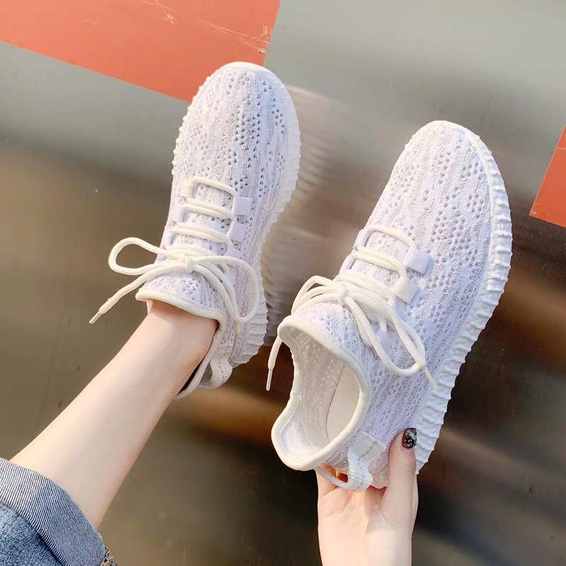 [Hoàn Tiền 15%]Giày thể thao sneaker nữ vải màu đen xám hồng đế trắng siêu êm giá rẻ chất siêu đẹp phong cách hàn quốc bts phối màu hot 2019