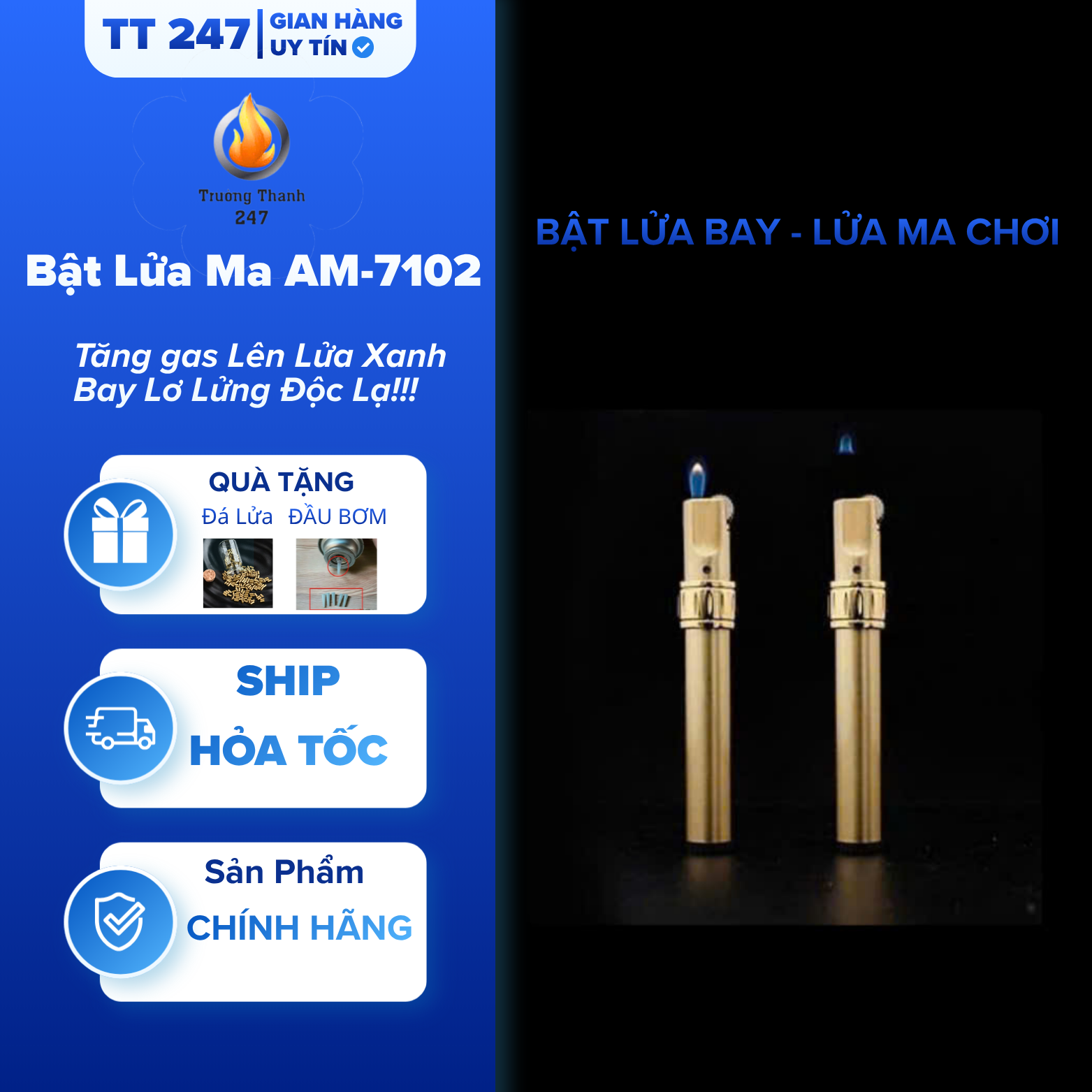 (Giá sỉ tặng phụ kiện) Bật lửa JOBON ZB638 Lửa bay - Lửa đom đóm - Lửa nhảy - vỏ bằng kim loại xài gas (Tặng kèm đá lửa và đầu bơm)
