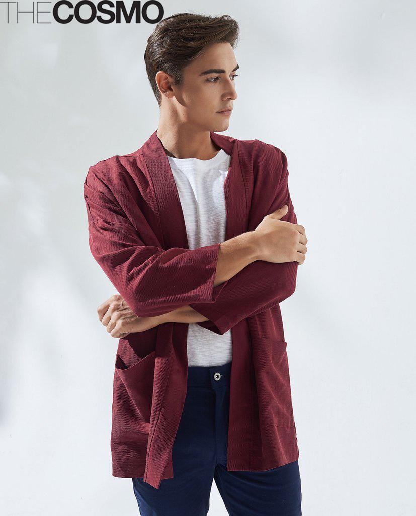 ÁO KHOÁC NAM THE COSMO HIDEKI KIMONO MÀU ĐỎ TC1023050BU