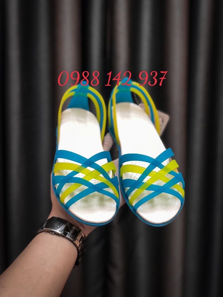 Sandal cao su huarache flat nhiều màu, mềm êm, chống hôi chân, chống trơn trượt